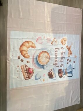 Baby Shower Banner - 'A Baby is Brewing' Coffee & Pastry Theme